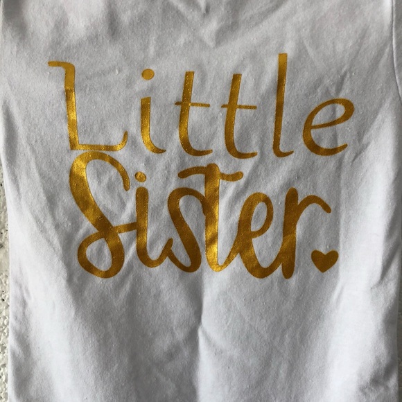 Boutique Brand Little Sister graphic onesie 6-9M - Picture 3 of 5